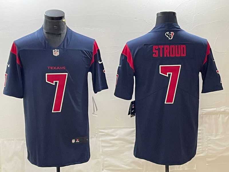 Men%27s Houston Texans #7 CJ Stroud Navy Blue New 2019 Color Rush Stitched NFL Nike Limited Jersey